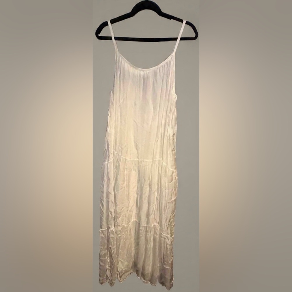 NWT- Bellambra- Made in Italy- Silk Blend Tier Lined Maxi Sleeveless Dress-Large
